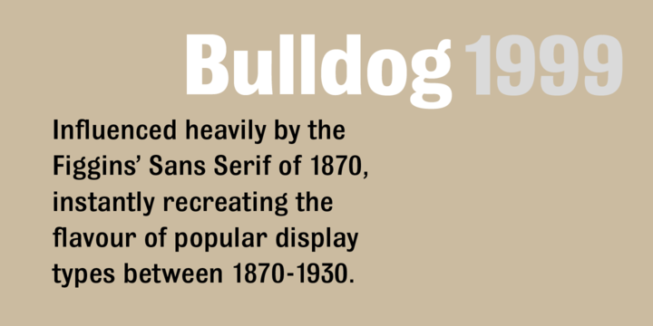 Przykład czcionki Bulldog Shadow Extra Bold